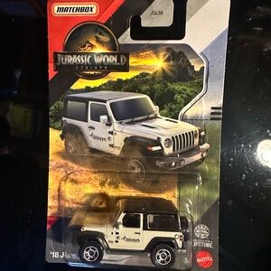 Match White Die-Cast Toy Car Jeep